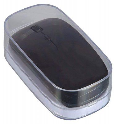 BigPlayer 2.4GHz Ultra Slim Wireless Mouse Compatible for Computer, Desktop, MacBook, Notebook, PC (Black)