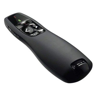 BigPlayer 2.4Ghz USB Wireless Presenter Red Laser Pointer PPT Remote Control for Powerpoint Presentation, Black, MST-1319, Standard