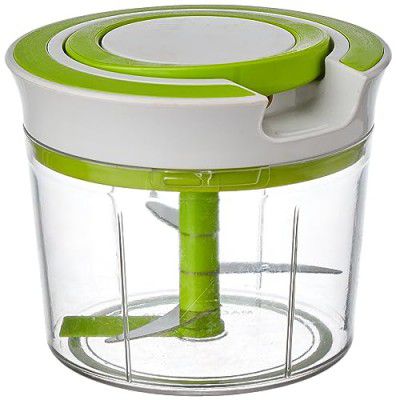 BigPlayer 2-in-1 Multi-functional Manual Food Processor & Chopper – Efficient Vegetable Cutter, Mixer, Dicer for Easy Meal Prep – Compact Design