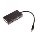 BigPlayer 3 in 1 Mini Display Port DP Thunderbolt to DVI + VGA + HDMI Adapter for MacBook Pro (Multicolour), Black...