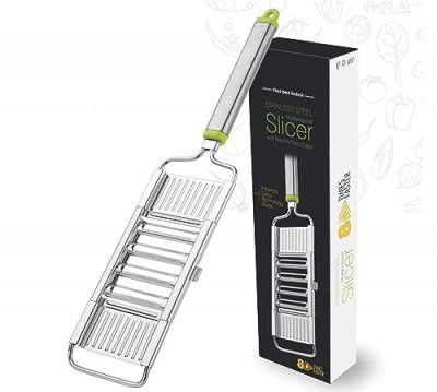 BigPlayer 3 in 1 Stainless Steel Multipurpose Slicer, Grater, Chopper & Cutter with Premium Handle
