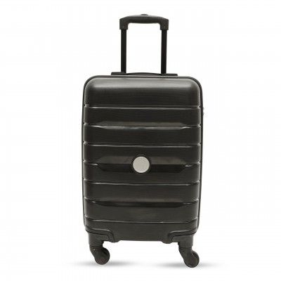 BigPlayer 4 Wheels 20 inch Small Check-in Trolley Bag Hard Case Polycarbonate 360 Degree Wheeling System Luggage, Black
