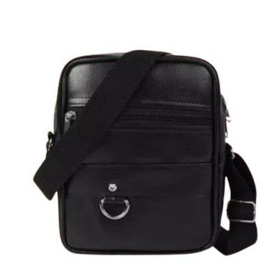 BigPlayer Compact Black Sing bag Messenger Zipper Shoulder Strap Bag 