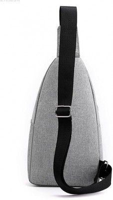 BigPlayer Elegant Grey Fabric Formal Shoulder Bag for Men & Women