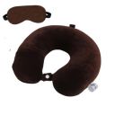 BigPlayer Medium Memory Foam Cervical Pillow for Sleeping - Neck Pain Relief Travel Essential Car Pillow, Ultimate Comfort and Neck Support & Premium Neck Pillow and Eye Mask - Brown...