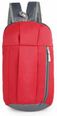 BigPlayer Men's and Women's Red PU Casual Backpack - Fashionable and Sturdy Unisex Daypack for Travel, Work, and Daily Activities