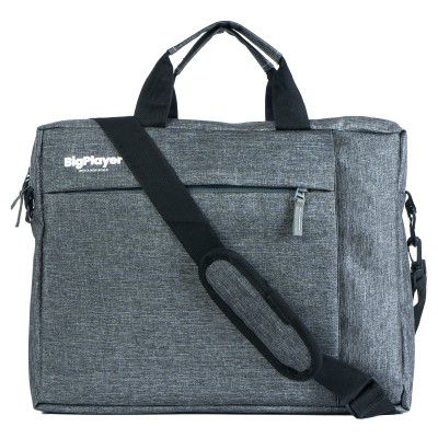 BigPlayer Office Laptop Bags Briefcase 15.6 Inch for Men and Women (Grey)