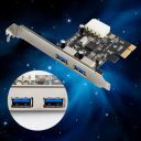 BigPlayer PCI Express Card with 2 Ports USB 3.0 PCI-EX Card- Black...