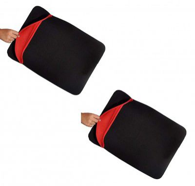 BigPlayer Reversible Laptop Sleeve Bag Fits Upto 15.6 Inch Laptop (Black, 2 Pack)