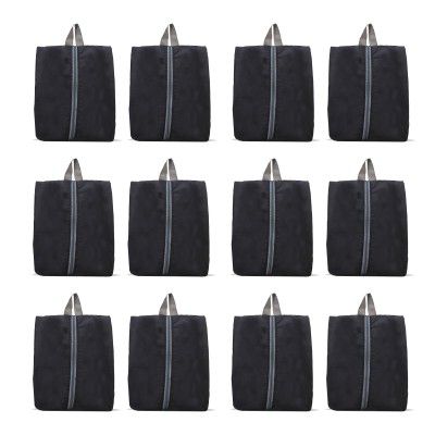 BigPlayer Shoe Storage Organizer Bags Set, Water-Resistant Nylon Fabric with Sturdy Zipper for Traveling (12 Piece Pack) 