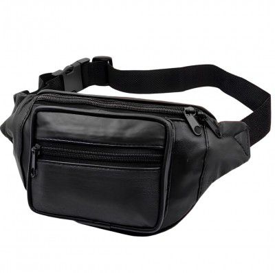 BigPlayer Stylish Unisex PU Leather Waist Bag