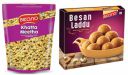 Bikano Khatta Meetha 1kg, and Besan Laddu Special 400g...