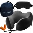 Billebon Extra Soft Memory Foam Luxury Travel Neck Support Rest Pillow with Soft Washable & Removable Cover, Multipurpose Comfortable Travel Pillow for Airplane...