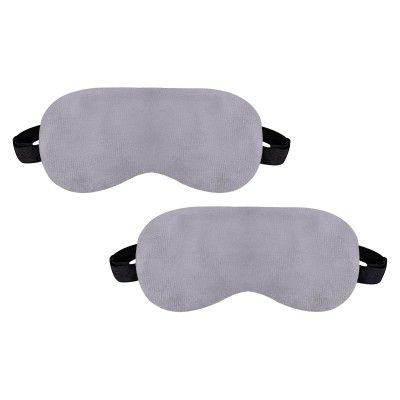 Billebon Premium Supersoft Eye Mask With Stretchable Strap Blind fold Sleeping Eye Mask (GREY PACK OF 2)