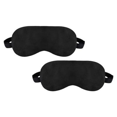 Billebon Premium Supersoft Eye Mask With Stretchable Strap Blind fold Sleeping Eye Mask for Airplane Comfortable Velvet Sleeping Eyemask & 30 Years Warranty