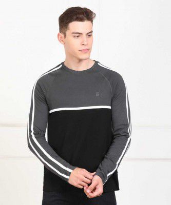 Billion Color Block Men Round Neck Multicolor T-Shirt