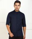 Billion  Men Solid Casual Dark Blue Shirt...