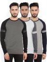 Billion PerfectFit Color Block Men Round or Crew White, Black, Grey T-Shirt (Pack of 3)...