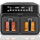 Billord Air Fryer for Home, Dual AirFryers Staineless Steel, with Glass Nonstick Baskets, 2x5L...