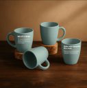 Bio Composite Material Vintage Brew Single Mug Tea Cup Size- 300 ml Set of 4...