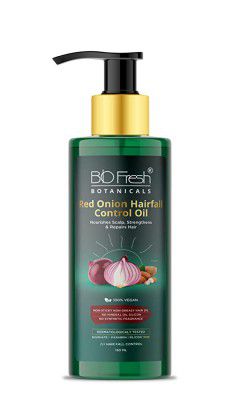 Biofresh Botanicals Red onion Oil with Vitamin E & Black Seed Oil for Control Hair Fall 150 ml Pack of 1
