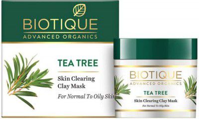 Biotique Advanced Organics Tea Tree Skin Clearing Clay Mask for Normal to Oily Skin, 70g Face Wash (70 g)