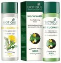 Biotique Bio Dandelion Visibly Ageless Serum, 190ml And Biotique Bio Cucumber Pore Tightening Toner, 120ml...