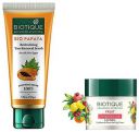 Biotique Bio Fruit Whitening Lip Balm, 12G And Biotique Bio Papaya Revitalizing Tan Removal Scrub, 50G...