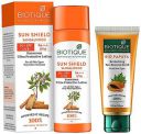 Biotique Bio Papaya Revitalizing Tan Removal Scrub, 50G And Bio Sandalwood 50+ Spf Uva/Uvb Sunscreen For All Skin Types Ultra Soothing Face Lotion, 120 Ml, Pack Of 1...