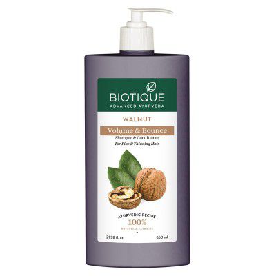 Biotique Bio Walnut Volume and Bounce Shampoo and Conditioner |650ml