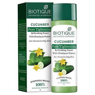 Biotique Cucumber Pore Tightening Refreshing Toner with Himalayan Waters, 120ml