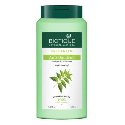 Biotique Fresh Neem Anti Dandruff Shampoo and Conditioner | 340ml
