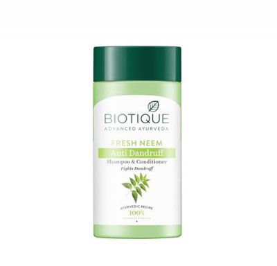Biotique Fresh Neem Anti Dandruff Shampoo and Conditioner | Controls Dandruff | 20ml
