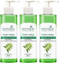 BIOTIQUE Fresh Neem Pimple Control Buy 2 Get 1 Free (200X3) Face Wash...