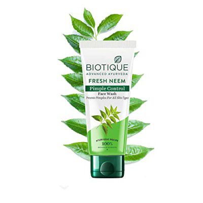 Biotique Fresh Neem Pimple Control Face Wash| Ayurvedic and Organically Pure| Preven | 150mL