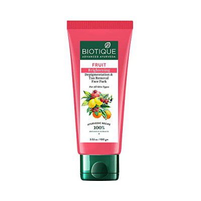 Biotique Fruit Brightening Depigmentation and Tan Removal Face Pack| | 100gm