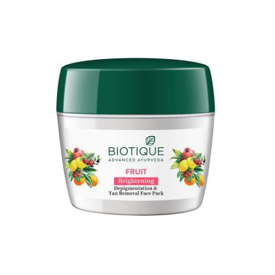 Biotique Fruit Brightening Depigmentation & Tan Removal Face Pack For All Skin Types, 235ml