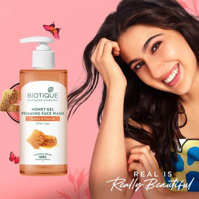 Biotique Honey Gel Soothe & Nourish Foaming Face wash | Suitable for All Skin Types | 250ml
