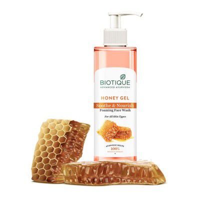 Biotique Honey Gel Soothe & Nourish Foaming Face Wash For All Skin Types, 200ml