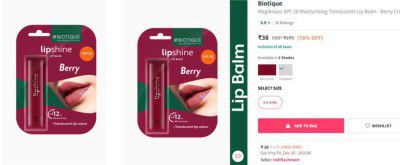 Biotique Magikisses SPF 20 Moisturising Translucent Lip Balm - Berry Crush