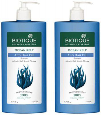 Biotique Ocean Kelp Anti Hairfall Shampoo | 650ml (Pack of 2)