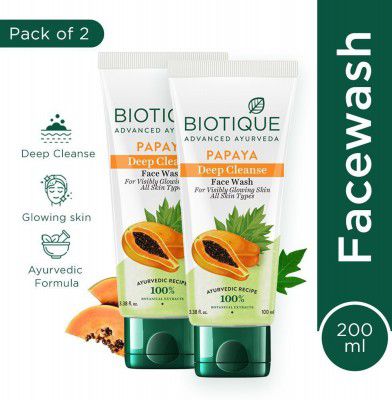 BIOTIQUE Papaya Deep Cleanse | Face Wash (200 ml)