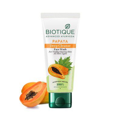 Biotique Papaya Deep Cleanse Face Wash | Suitable for All Skin Types | 150ml