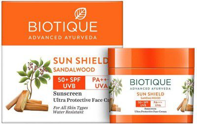 BIOTIQUE Sunscreen - SPF 50 PA+++ Bio Sandalwood Sunscreen (50 g)