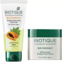 Biotique Youthfull Skin Care Pack - Bio Papaya Face Wash100ml Bio Coconut Whitening & Brightening Cream 50GM...