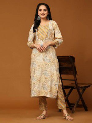 BITAFAB  Women Chanderi Kurta Pant Set