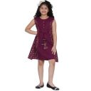 Bitiya By Bhama Baby-Girl's Cotton Blend Fit and Flare Midi Casual Dress (BBCT041_10-11Y_Yellow...
