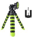 BKN Fish Flexible Tripod 12 Inch with Quick Release Plate and Tripod Holder Clip for Smartphone | Gopro |Video Recording | YouTube Vloging and Other Platforms - Green...