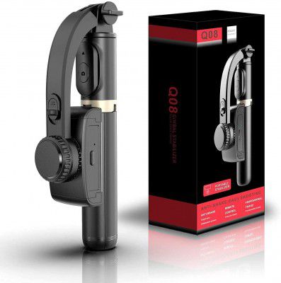 BKN® Q08 Foldable Handheld Gimbal 1-Aixs Stabilizer Stick with Bluetooth Wireless Remote