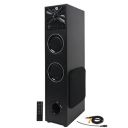 BLACK BEE BBTS-2100 60W Bluetooth Tower Speaker Wooden Cabinet 5.25" Subwoofer Echo Sound Control Full Control Remote Led Display USB FM Party Speaker Home Theatre Extreme bass Karaoke Support....